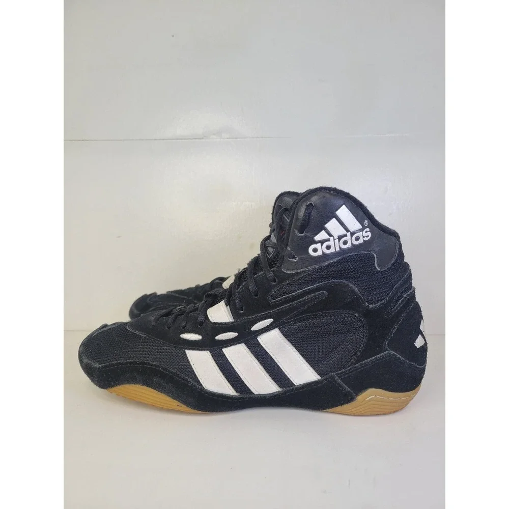Vintage Y2K Adidas Tyrint Wrestling‎ Shoes Boxing MMA 2001 Black White Men's 7.5